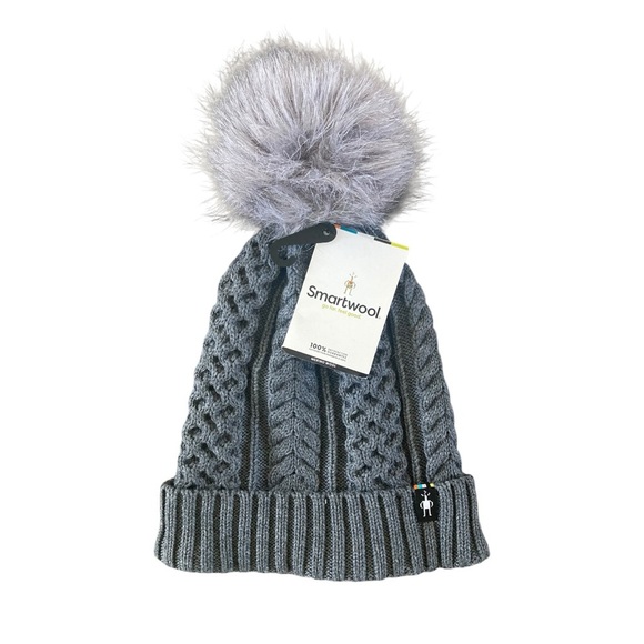 Smartwool Lodge Girl Beanie Hat NWT Merino Wool Blend  in Heather Gray main image 2
